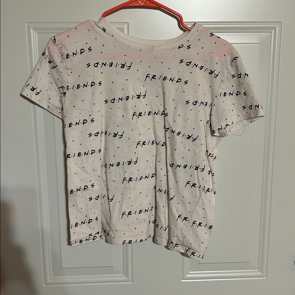 FRIENDS White T-Shirt with Colorful Dots